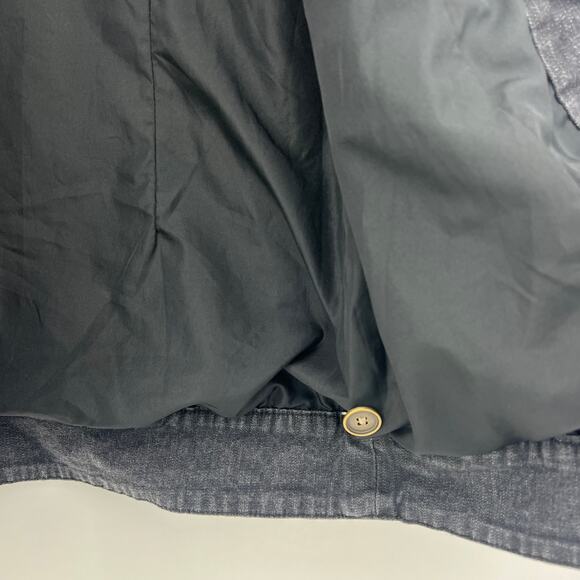 Denim & Co (M) VINTAGE 90s Womens Black Floral Embroidered Button Up Jean Jacket - Picture 7 of 9